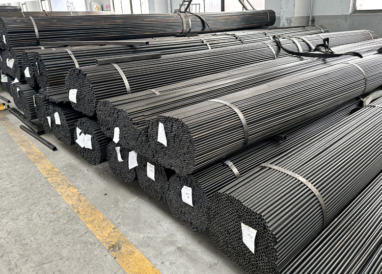 Steel pipes used for making scaffolding.